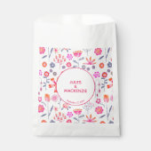 モダンピンクフラワーガーデンボー フェイバーバッグ (正面)