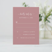 モダンピンクフラワーピオニーの結婚式 出欠カード (スタンド正面)