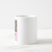 モダンピンクフレパーソナライズされたームドッグバレンタインデー コーヒーマグカップ (中央)