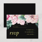 モダンピンクフローラブ結婚ラック予算 インビテーションポストカード (正面/裏面)