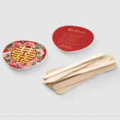 モダンピンクフローラ中国の結婚リース ハンドファン (組立なし)