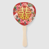 モダンピンクフローラ中国の結婚リース ハンドファン (正面)