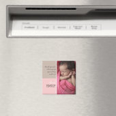 モダンピンクブラウンありがとうご用写真マグネット マグネット (インサイチュ (食洗機))