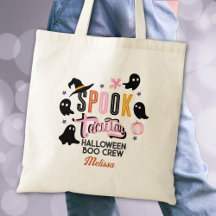 モダンピンクブラックのスプークタキュラー・ハロウィーンBooクルー