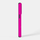 モダンピンクブラックスクリプトモノグラム iPhoneケース (右側面)
