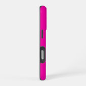モダンピンクブラックスクリプトモノグラム iPhoneケース (右側面)