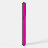 モダンピンクブラックスクリプトモノグラム iPhoneケース (右側面)