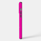 モダンピンクブラックスクリプトモノグラム iPhoneケース (左側面)