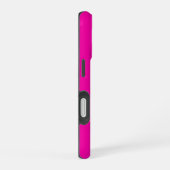 モダンピンクブラックスクリプトモノグラム iPhone 16ケース (右側面)