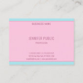 モダンピンクブルーエレガントミニマルテンプレート 名刺 (裏面)