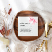 モダンピンクボウおもしろいファクト結婚ズのナプキン スタンダードカクテルナプキン