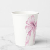 モダンピンクボー ベビーシャワー 紙コップ (右)