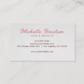 モダンピンクメイクアップアーティスト&美容師サロン 名刺 (裏面)