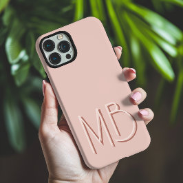 モダンピンクモノグラムイニシャルモダンデザイン iPhone 16 PRO MAXケース