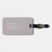 モダンピンク大理石のオーダーメイド荷物タグ ラゲッジタグ (裏面横)