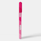 モダンピンク斜ストライプ斜5ミニマル名 Case-Mate iPhoneケース (裏面 / 右)