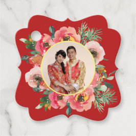 モダンピンク結婚フローラ中国のの写真 フェイバータグ