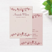 モダンピンク色フローライヤリング表示カード (デスク)