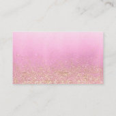 モダンピンク蝶ベビーシャワーおむつラッフル エンクロージャーカード (裏面)