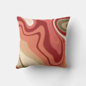 モダンピンク赤パーソナライズされた虹 クッション (裏面)