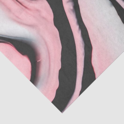 モダンピンク黒色彩の鮮やか大理石模様 薄葉紙 (詳細)