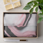 モダンピンク黒色彩の鮮やか大理石模様 薄葉紙 (ギフト)