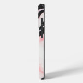 モダンピンク黒色彩の鮮やか大理石模様 Case-Mate iPhoneケース (裏面 / 左)