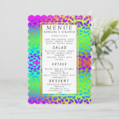 モダンピンク+グリーンパーム結婚ツリーのメニュー メニュー (スタンド正面)