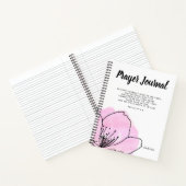 モダンピンク&ブラック大パーソナライズされた祈りの言葉 ノートブック (内部)