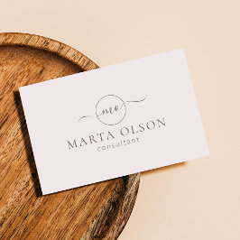 モダンピンク、ロゴの名刺 名刺