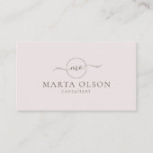 モダンピンク、ロゴの名刺 名刺 (正面)