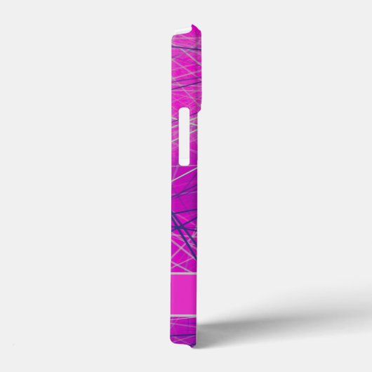 モダンピンク、青、グレーの幾何学的抽象芸術 Case-Mate iPhoneケース (裏面 / 右)