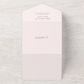 モダンピンクQRコーシンプルド結婚の オールインワン招待状 (外側)