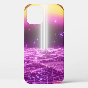 モダンピンクSFIポップ・アートのアート3 iPhone 12ケース