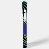 モダンピーコックフェザーパーソナライズされたダマスクiPhone Case-Mate iPhoneケース (裏面 / 左)