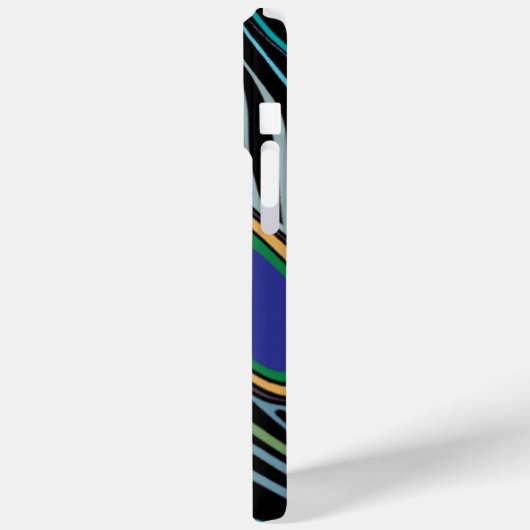 モダンピーコックフェザーパーソナライズされたダマスクiPhone Case-Mate iPhoneケース (裏面 / 左)