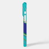 モダンピーコックフェザーパーソナライズされたダマスクiPhone Case-Mate iPhoneケース (裏面 / 左)