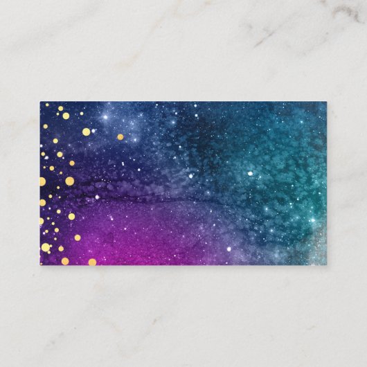 モダンピーコックブルー金ゴールドウォーター結婚カラー プレイスカード (裏面)