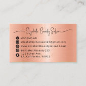 モダンピーチファザンスブラッシュメタルガーリーモノグラムの 名刺 (裏面)