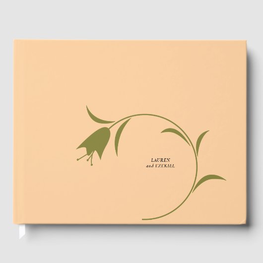 モダンピーチ&オリーブチューリップ結婚ズ ゲストブック (正面)