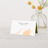 モダンピーチ&オリーブチューリップ結婚ズ プレイスカード (裏面)