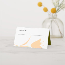 モダンピーチ&オリーブチューリップ結婚ズ プレイスカード
