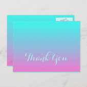 モダンピ結婚ックグラデーション感謝していー ポストカード (正面/裏面)