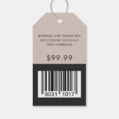 モダンファッションジュエリー業用バーコード価格ラベル ギフトタグ (裏面)