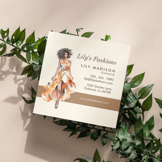 モダンファッションブティックプロフェッショナル スクエア名刺