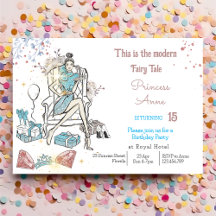 モダンファッション王室のプリンセス招待状