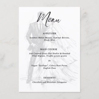 モダンファッション+炭鉛スケッチ+カップル+結婚式 メニュー