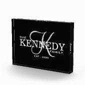 モダンファミリーモノグラム ファミリー名 タイポグラフィー ブラック フォトブロック (右)