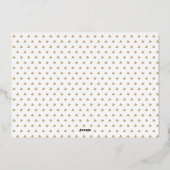 モダンファミリー3 フォト フラワーパターン クリスマス 箔シーズンカード (裏面)