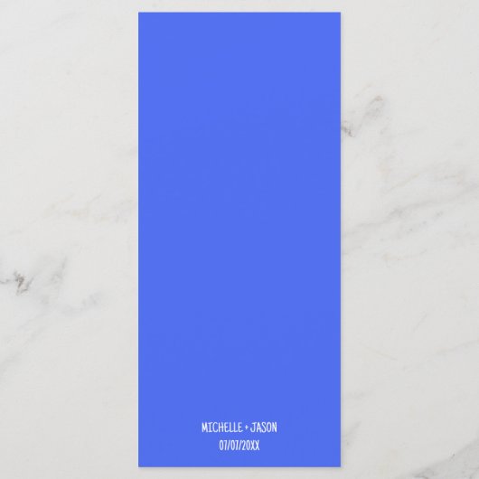 モダンファンキーお洒落青い手引き弓 メニュー (裏面)